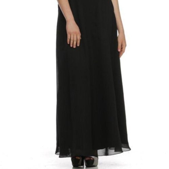 V-Neck Cap Sleeve A-Line Prom Dress JT1227 - Picture 2 of 3